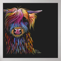 Scottish Highland Cow ' FLoWER PoT ' by Shirley M