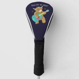 Scottish Highland Cow Guitarist Rock Aye The Moo! Golf Head Cover