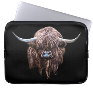 Scottish Highland Cow In Colour Laptop Sleeve