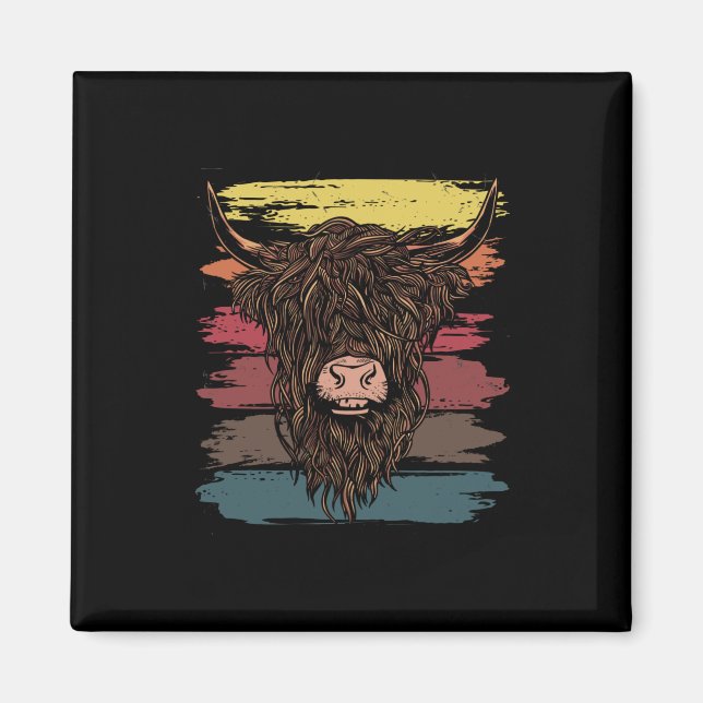 Scottish Highland Cow Magnet (Front)