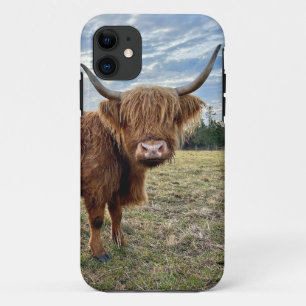 Scottish Highland Cow Portrait iPhone 11 Case