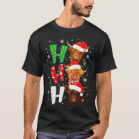 Scottish Highland Cow Print Ho Ho Ho Christmas Paj