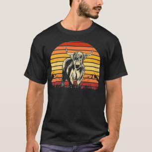 Scottish Highland Cow Spirit Animal Retro Premium T-Shirt