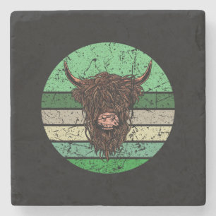 Scottish Highland Cow Stone Coaster
