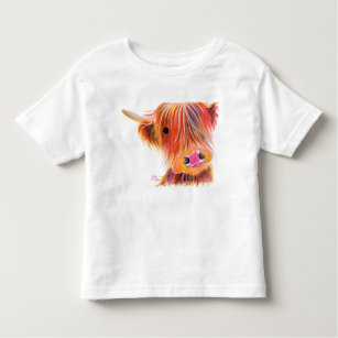Scottish Highland Cow ' SWEET SATSUMA ' by Shirley Toddler T-shirt