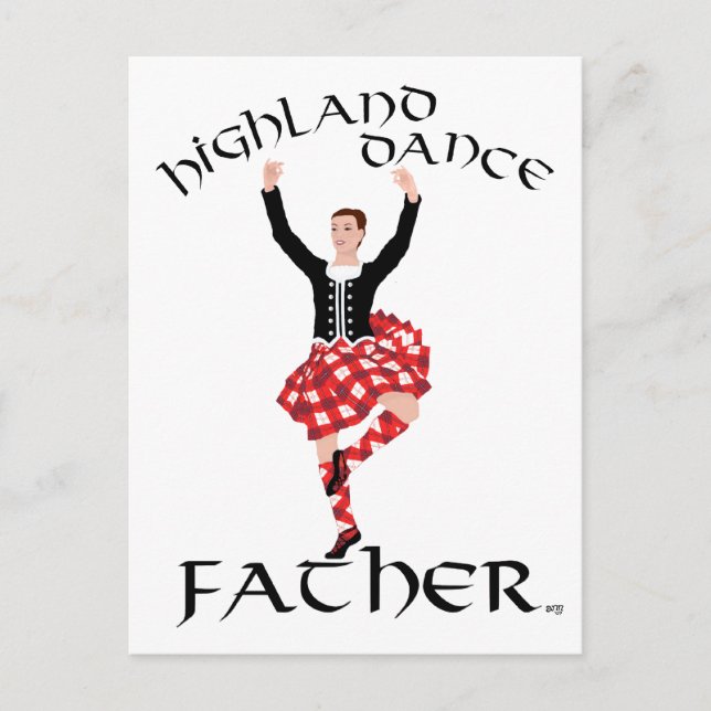 Scottish Highland Dance Father Postcard (Front)