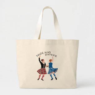 Scottish Highland Dance Reel Large Tote Bag