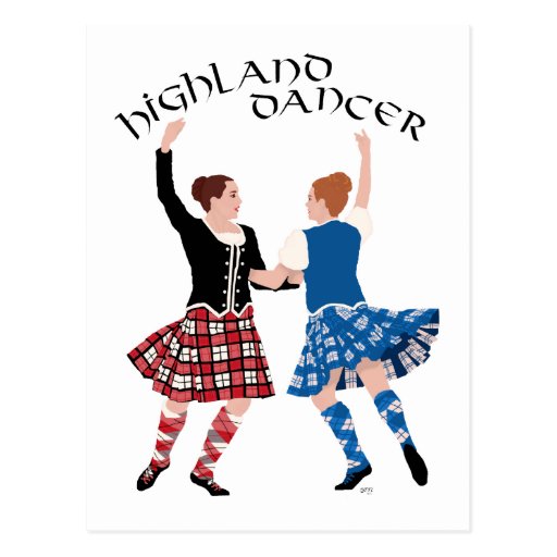 Scottish Highland Dance Reel Postcard | Zazzle