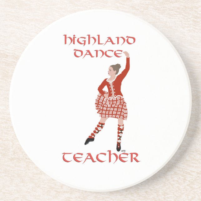 Scottish Highland Dance Teacher Coaster (Front)