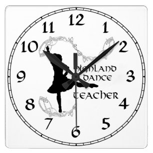 Time to Dance Studio Teacher Wall Clock Ballet Dancer Tap Ballroom Acro 