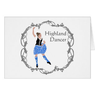 Scottish Highland Dancer Celtic Knotwork Blue