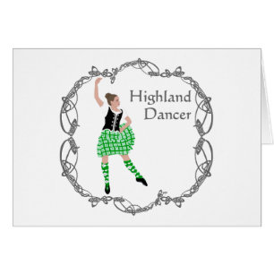 Scottish Highland Dancer Celtic Knotwork Green