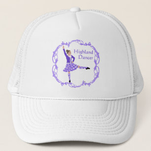 Scottish Highland Dancer Celtic Knotwork Purple Trucker Hat