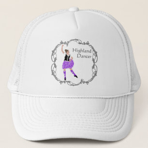 Scottish Highland Dancer Celtic Knotwork Purple Trucker Hat