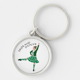 Scottish Highland Dancer - Green Keychain