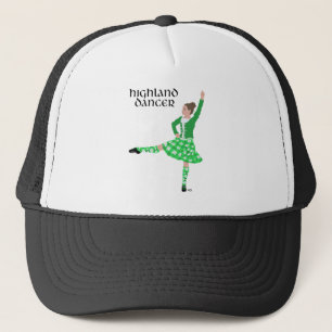 Scottish Highland Dancer Green Trucker Hat