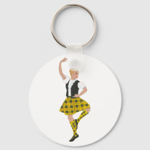 Scottish Highland Dancer MacLeod Tartan Keychain
