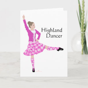 Scottish Highland Dancer Pink Card