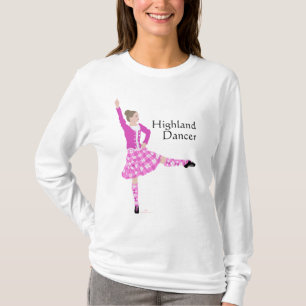 Scottish Highland Dancer Pink T-Shirt