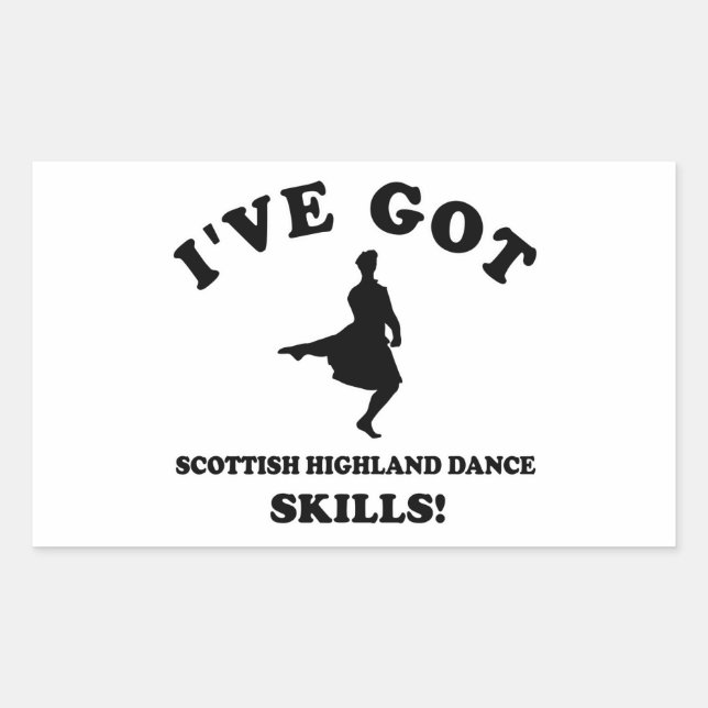 Scottish Highland dancing designs Sticker (Front)