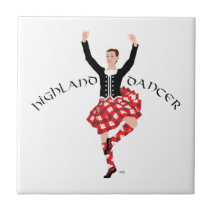 Scottish Highland Fling - Red Plaid Tile