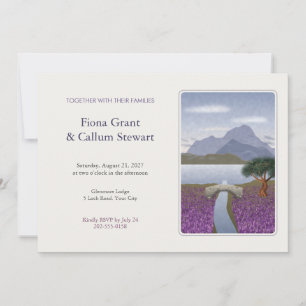 Scottish Highland Moorland Loch Wedding Invite
