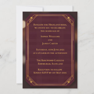 Scottish Highland Skies Wedding Invitation