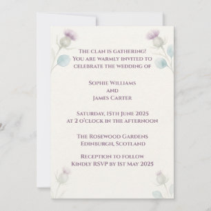 Scottish Highland Skies Wedding Invitation