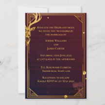 Scottish Highland Skies Wedding Invitation | Water