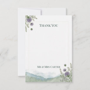 Scottish Highland Thistle Wedding Invitation