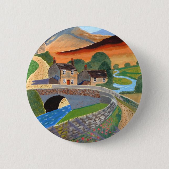 Scottish Highlands 2 Inch Round Button (Front)