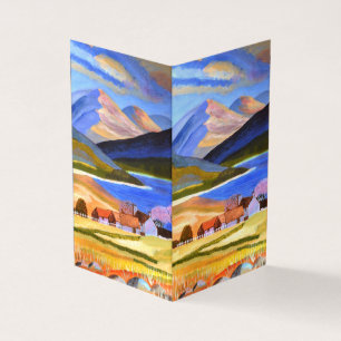 Scottish Highlands business card folded 