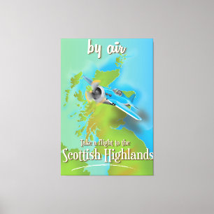 Scottish Highlands vintage flight poster Canvas Print