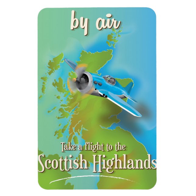Scottish Highlands vintage flight poster Magnet (Vertical)