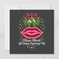 Scottish Hogmanay Mistletoe Neon Tartan Gift