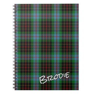 Scottish Honour Clan Brodie Tartan Notebook