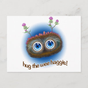Scottish 'Hoots Toots Haggis' Postcard