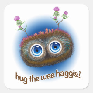 Scottish 'Hoots Toots Haggis' Square Sticker