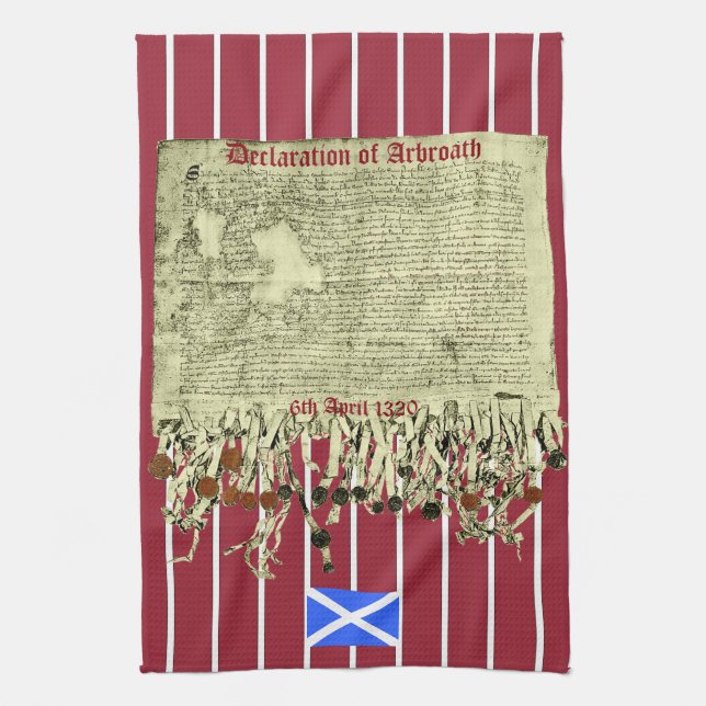 Scottish Independence Arbroath Declaration T Towel (Vertical)