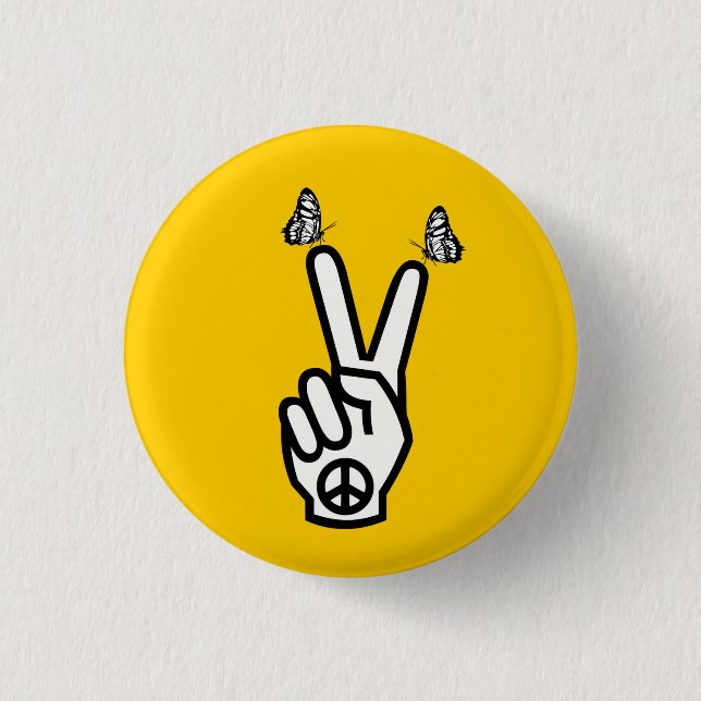 Scottish Independence Butterflies for Peace Symbol 1 Inch Round Button (Front)