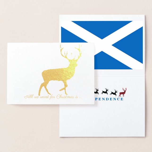 Scottish Independence Christmas Foil Card (Display)