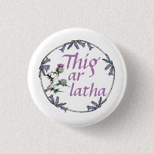 Scottish Independence Gaelic Bluebell Button