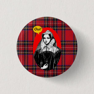 Scottish Independence Mary Queen of Scots Tartan 1 Inch Round Button
