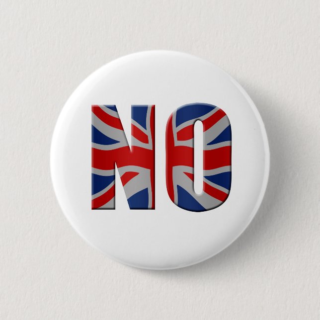 Scottish independence referendum - vote no 2 inch round button (Front)