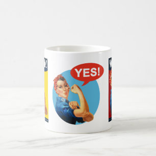 Scottish Independence Retro Strong Woman Yes Mug