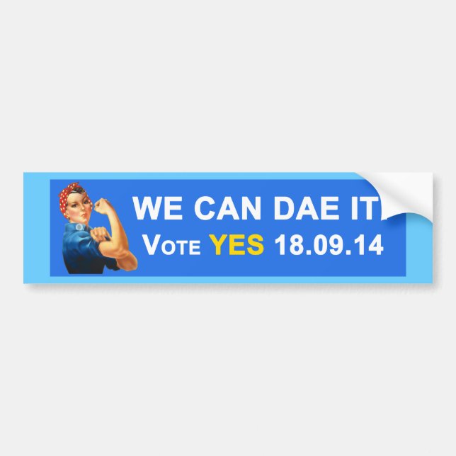 Scottish Indy We Can Dae It Bumper Sticker (Front)