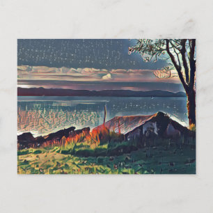Scottish Island Swallowed Home Postcard