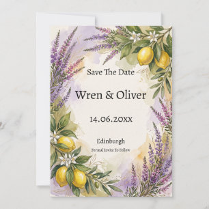 Scottish Italian Heritage Save the Date Card
