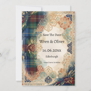 Scottish Italian Heritage Save the Date Card