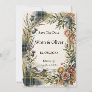 Scottish Italian Heritage Save the Date Card